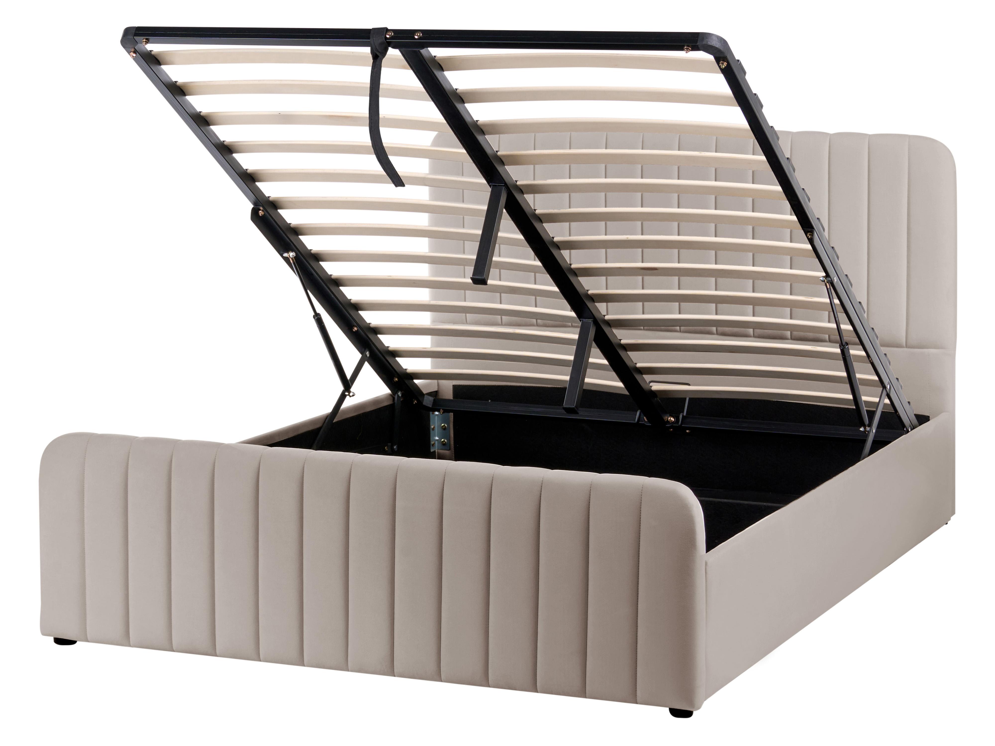 Ottoman Bed LUNAN 140 x 200 cm (EU Double) Taupe