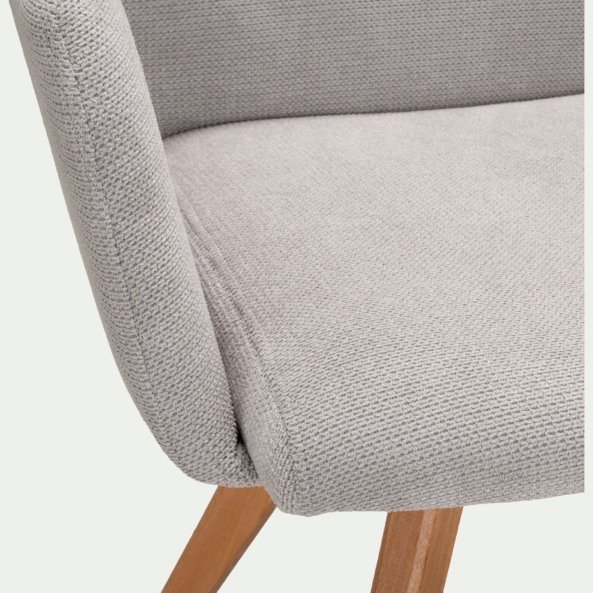 ROYANA - Chaise en tissu avec accoudoirs - gris clair