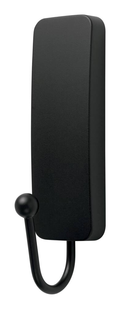 Command Medium Decorative Hook with Adhesive Strips, Matte Black, 3-lbs, 1 Strip per Pack