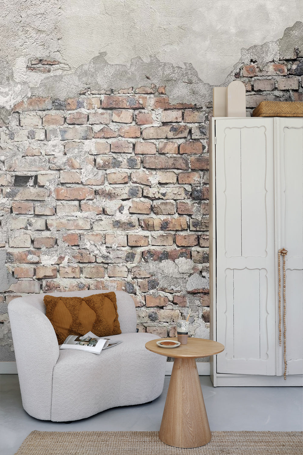 Sanders & Sanders fotobehang stenen muur grijs en bruin - 375 x 270 cm - 600526