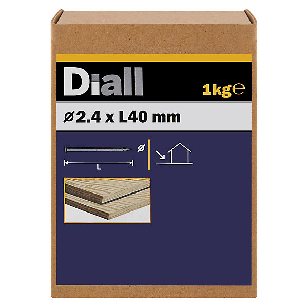 Clous à tête plate en acier galvanisé 2,4x40 - 1kg