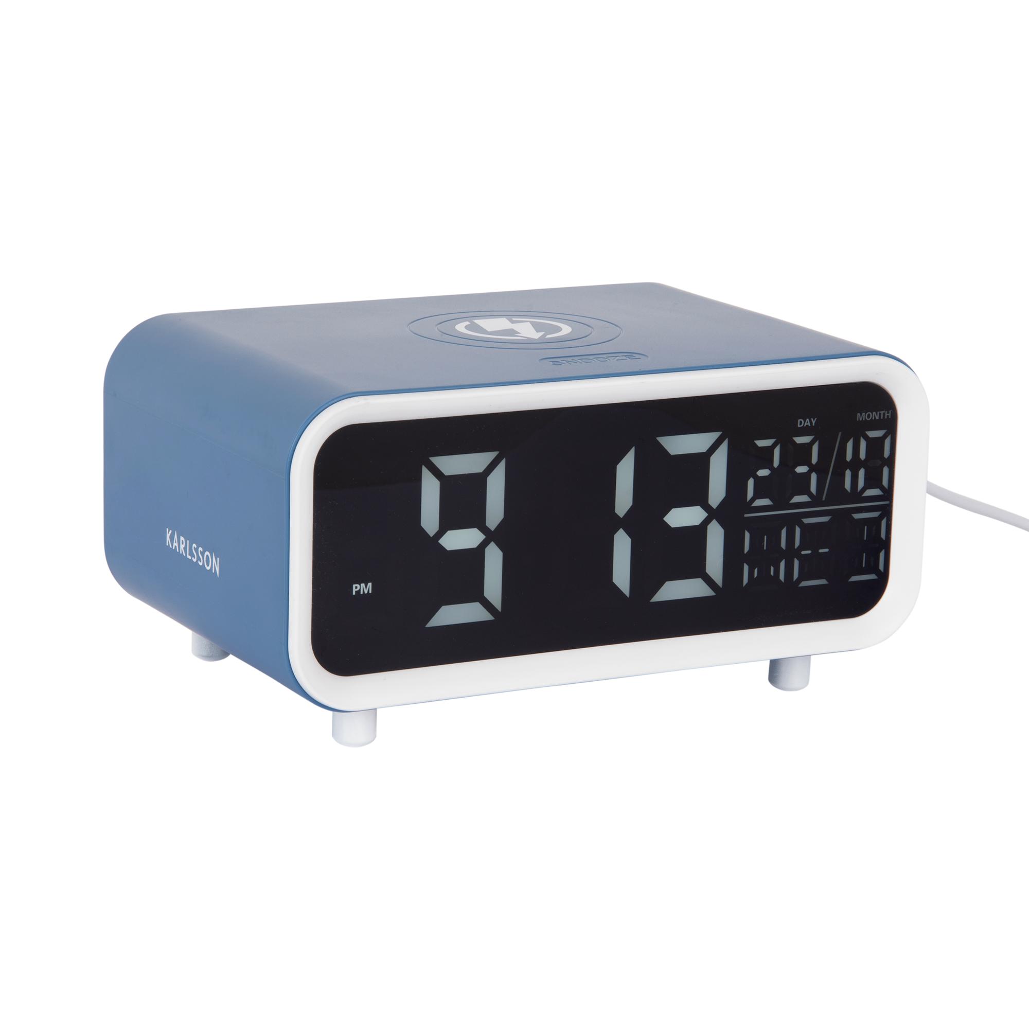 Karlsson wekker Chunky LED - blauw - 17x11x8.6cm