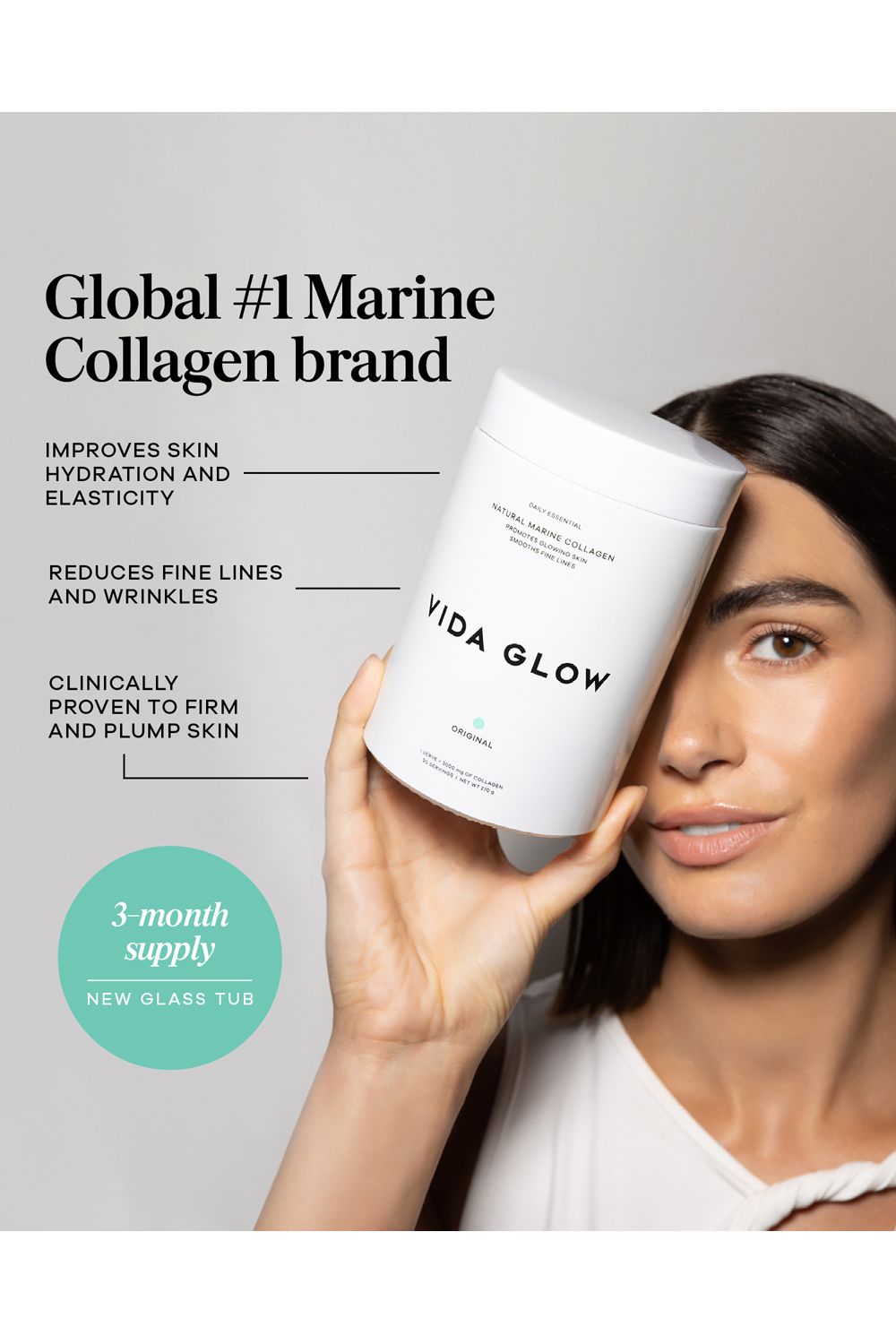 Vida Glow Natural Marine Collagen Caddy 270g