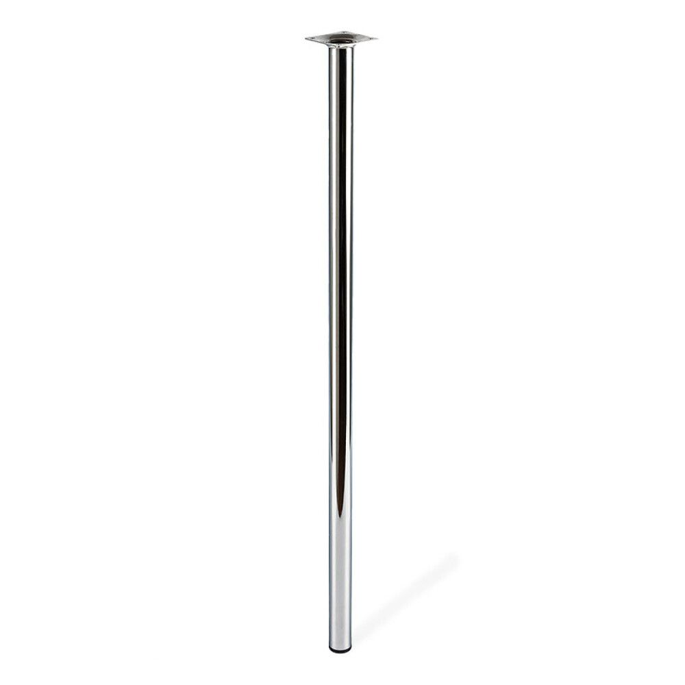 MØBELBEN REI STÅL Ø30X800MM BLANK KROM