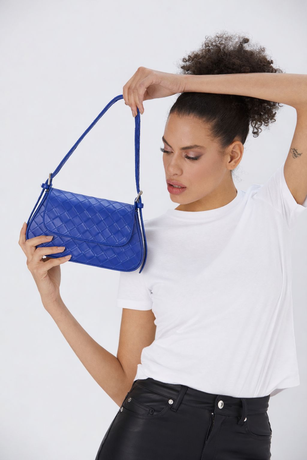 Belissh Braided Pu Leather Adjustable Strap Shoulder Bag
