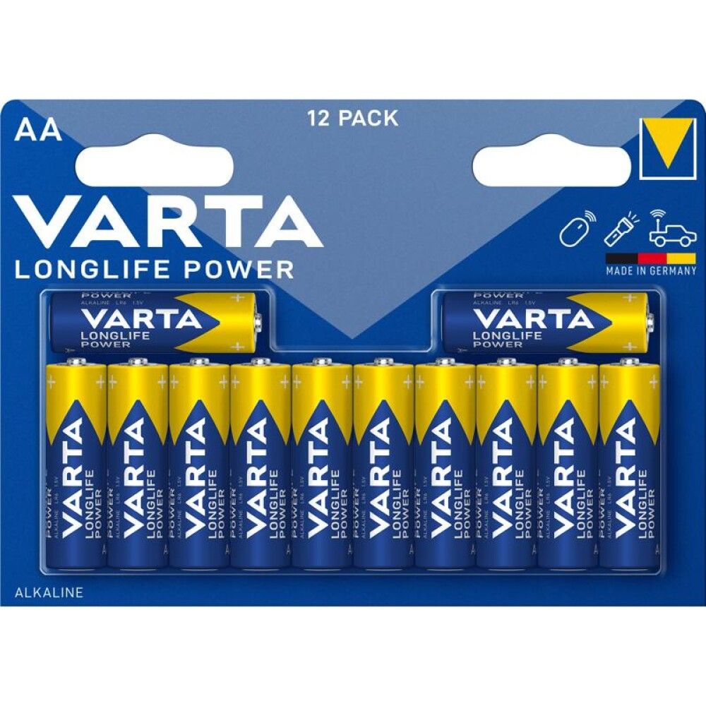 BATTERI VARTA LONGLIFE POWER AA 12 STK