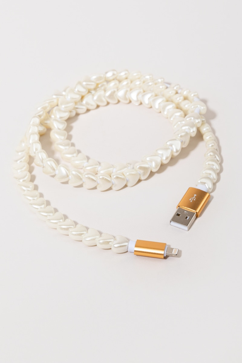 Pearl Heart 3ft Charger Cable