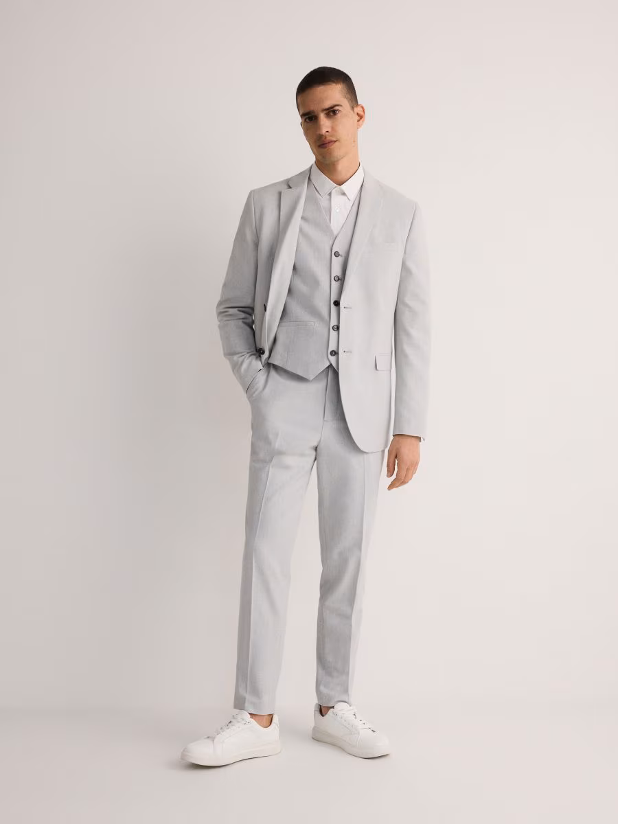 Suit Trousers With Linen Blend