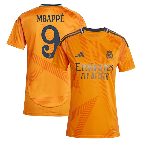 Kylian Mbappé Los Merengues adidas Women's 2024/25 Away Replica Player Jersey - Orange