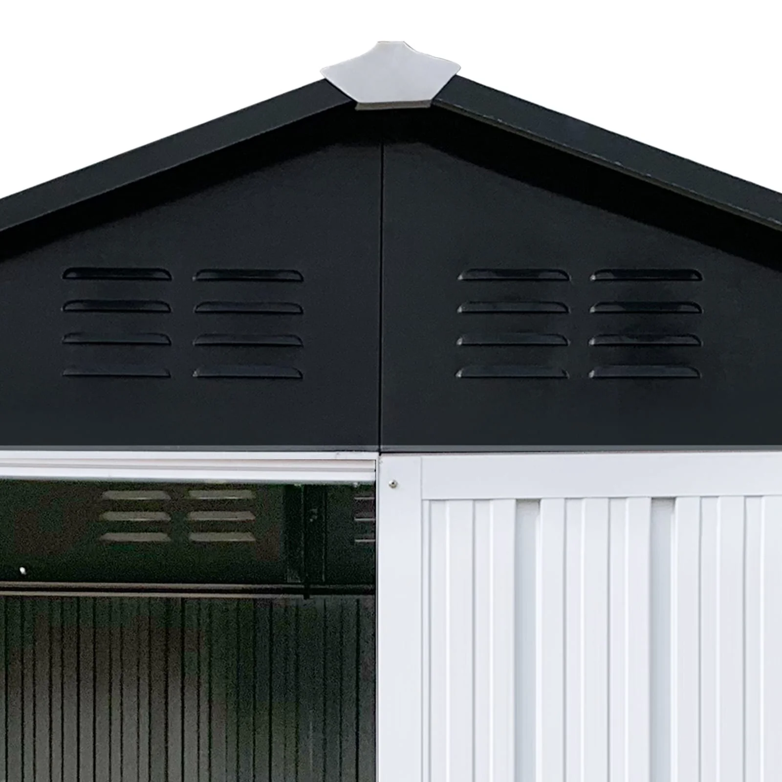 GDFStudio - Ethan Parker Sturdy and Spacious 4x6 FT Metal Outdoor Storage Shed with Apex Roof - 4ftx6ft