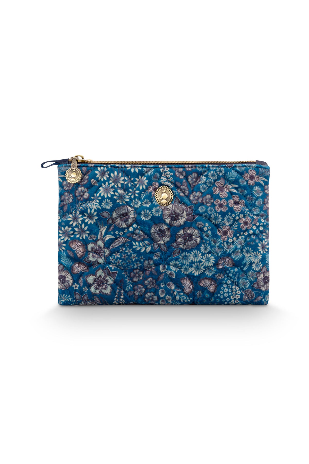 Pip Studio - Charly Make-up Tasje Dames - Daisy Dreams - Blauw - 24x1x15.5cm