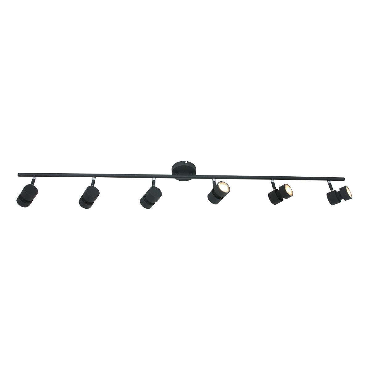 Steinhauer spot natasja - 6 lichts - 134x 12 cm - zwart