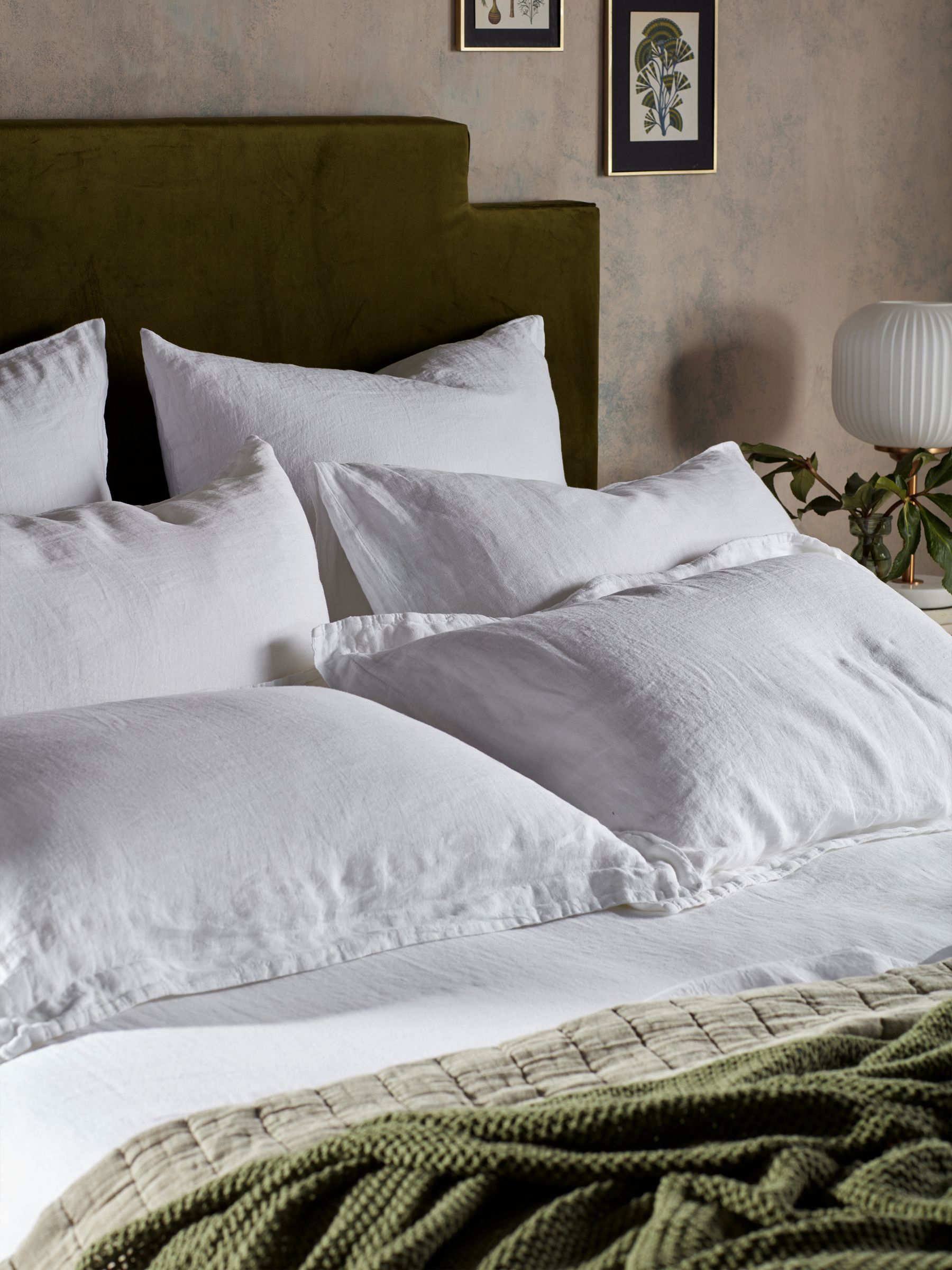 Secret Linen Store White 100% Linen Pillowcase