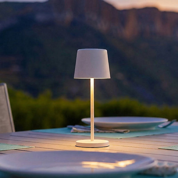 Lampe de table sans fil MINI KELLY Blanc H22cm