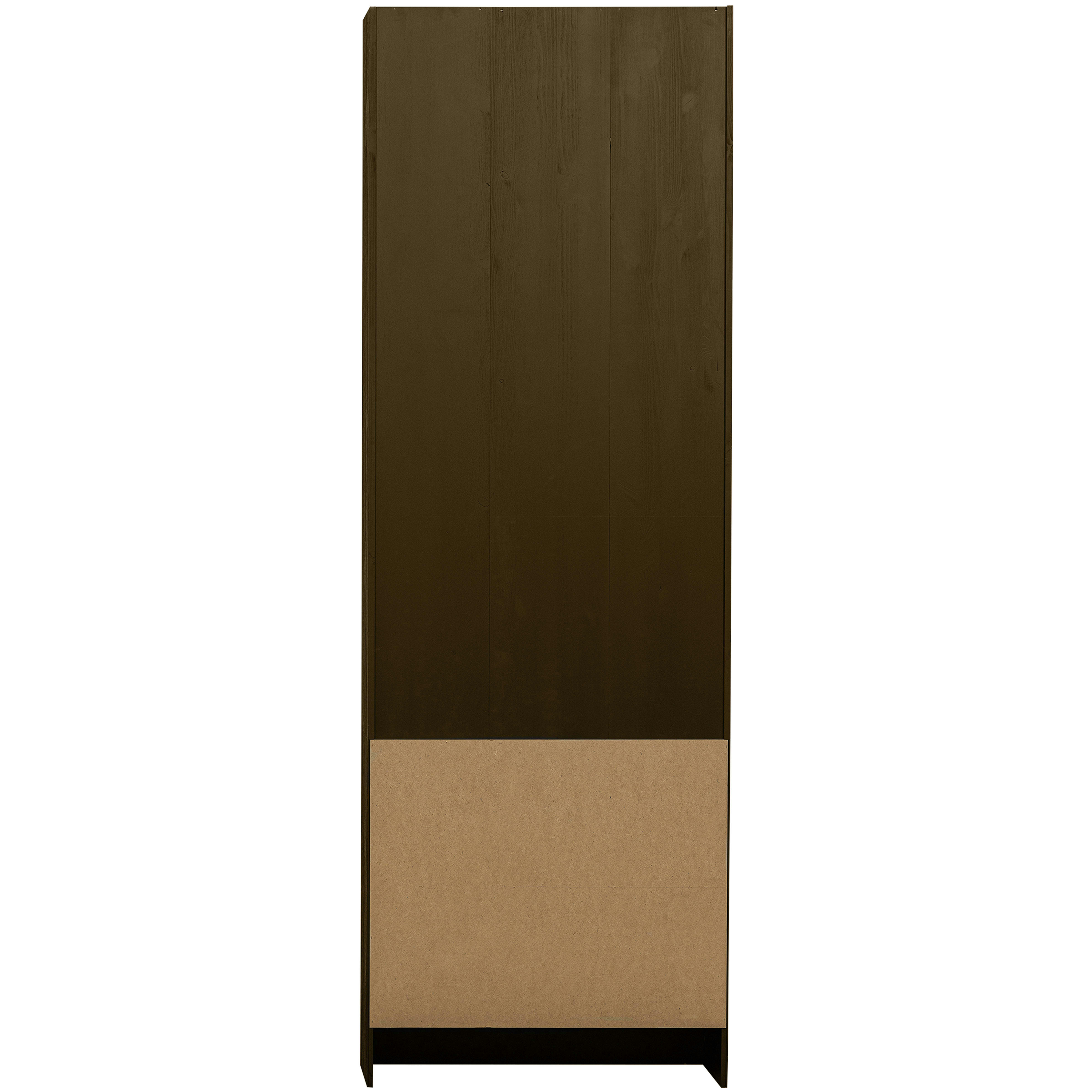 BEPUREHOME - Armoire 1 porte en pin ombre