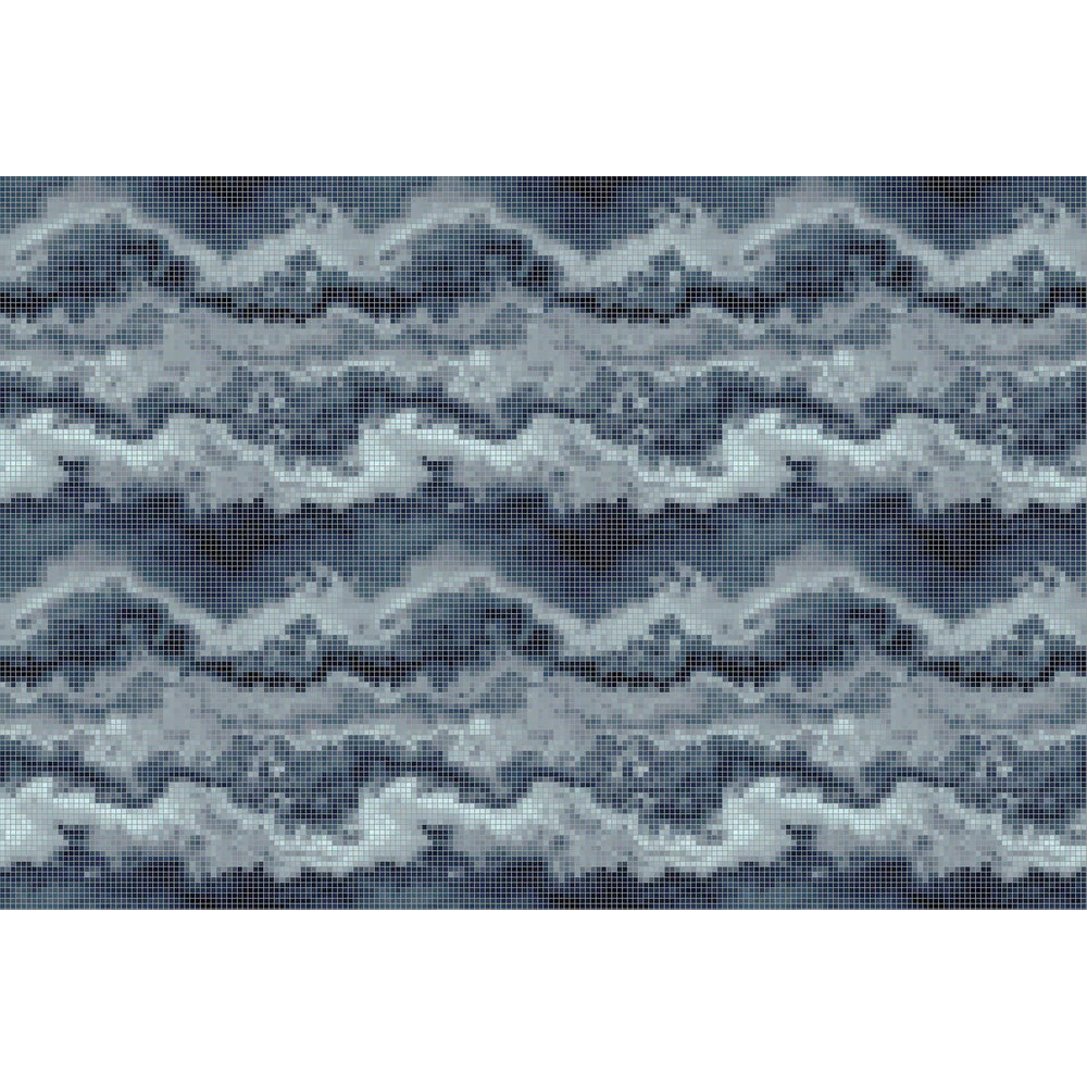 Papier peint panoramique XL MOSAICO 400 x 270 cm bleu foncé