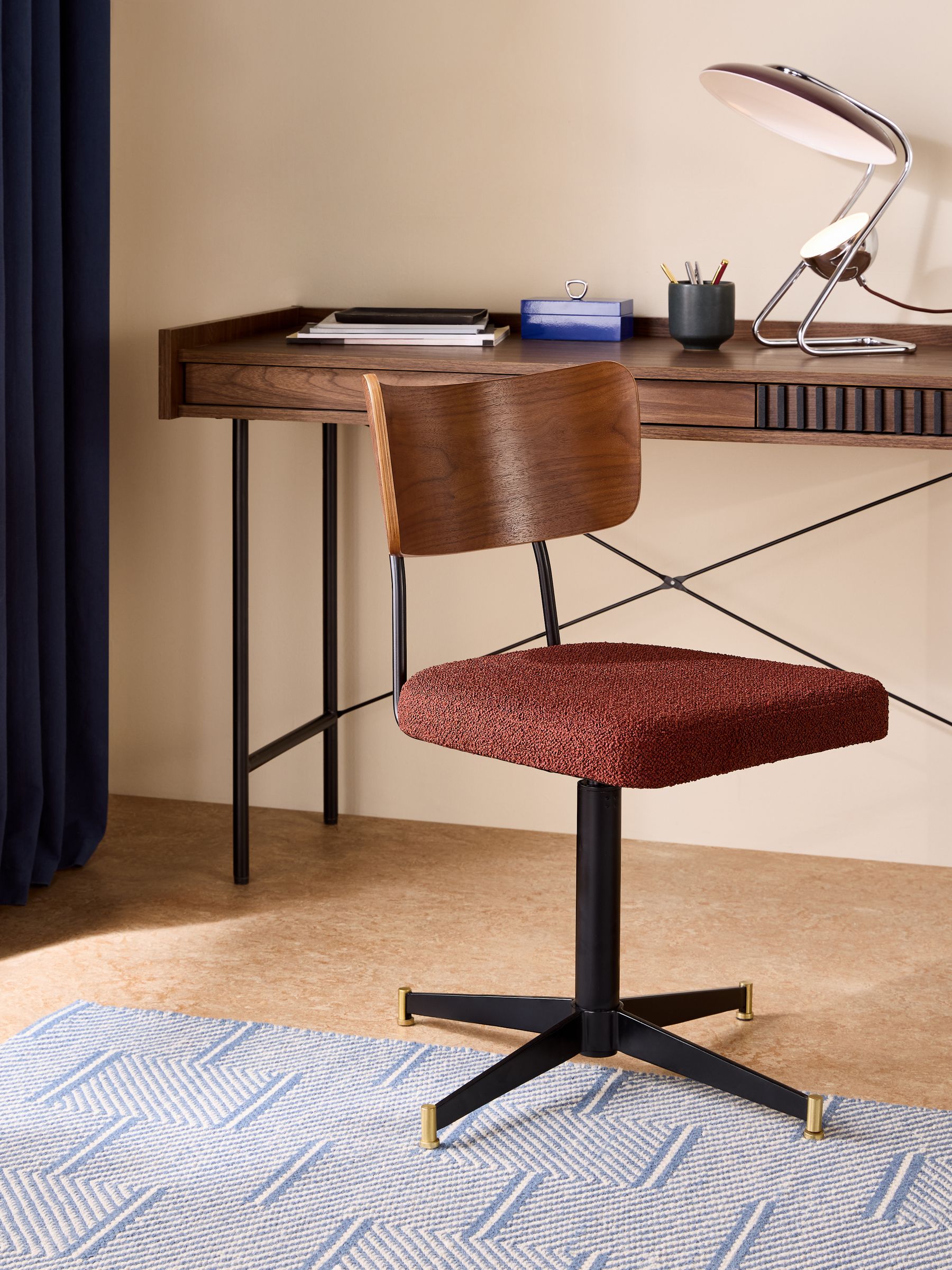 Amalyn Office Chair in Rust Red