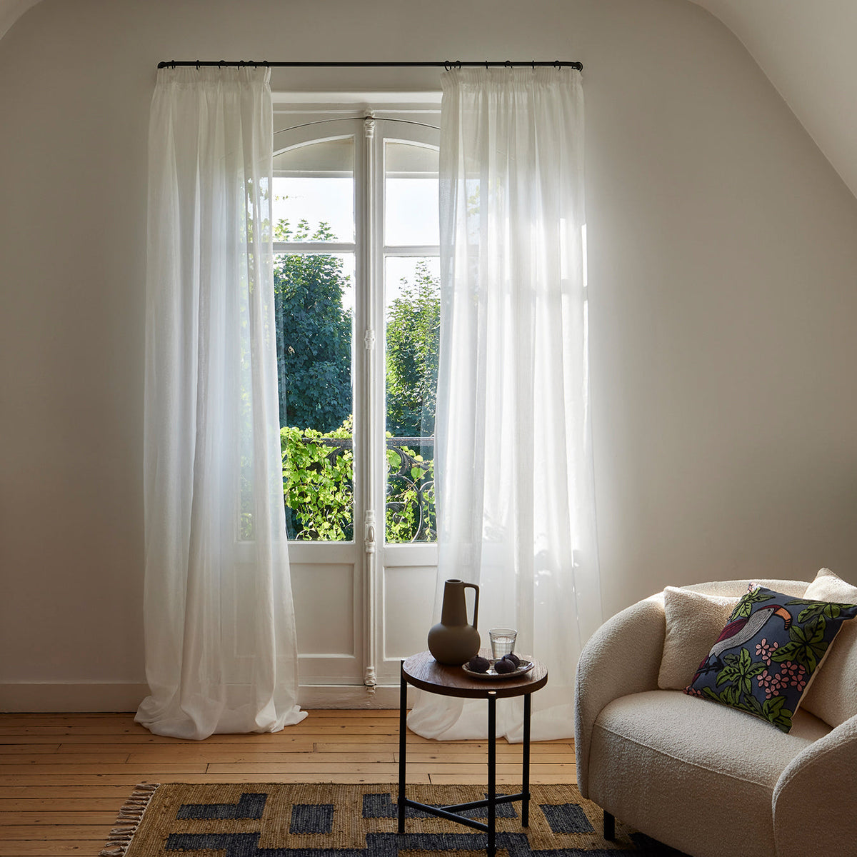 Madura Veiling Milos wit 145x350 cm
