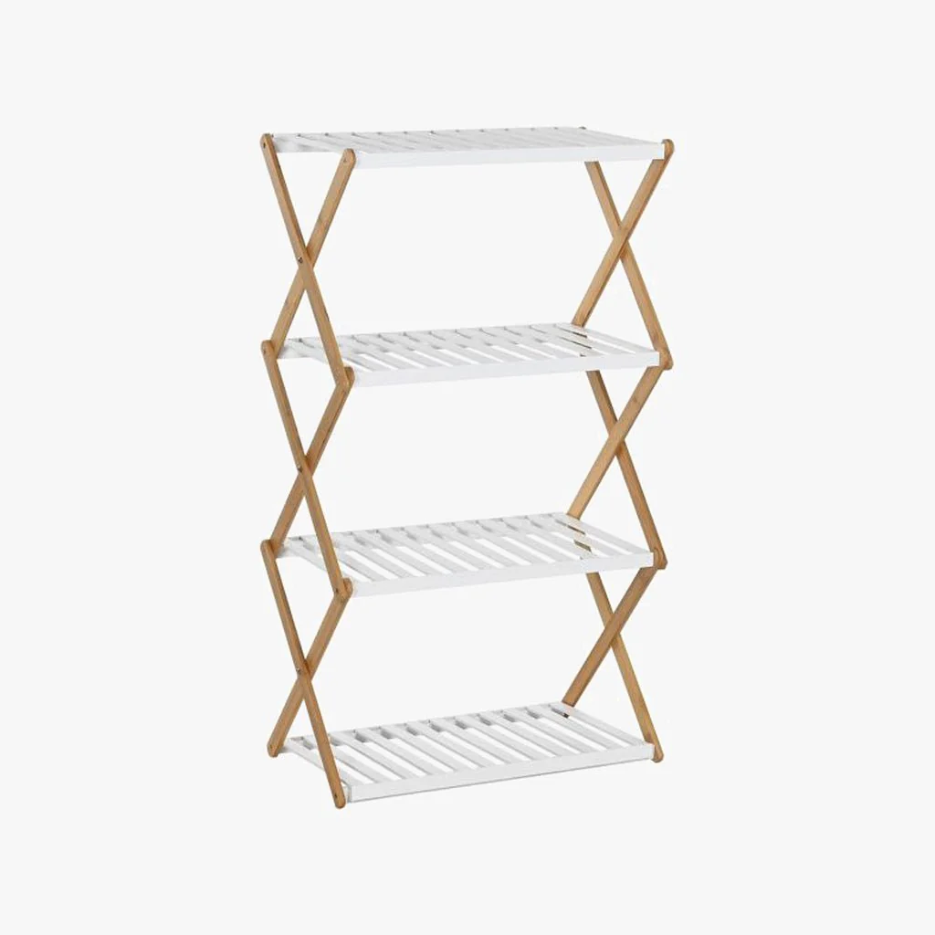 Estante 4 Níveis Metal e Bambu 50,5x29x89,5 CLEAR