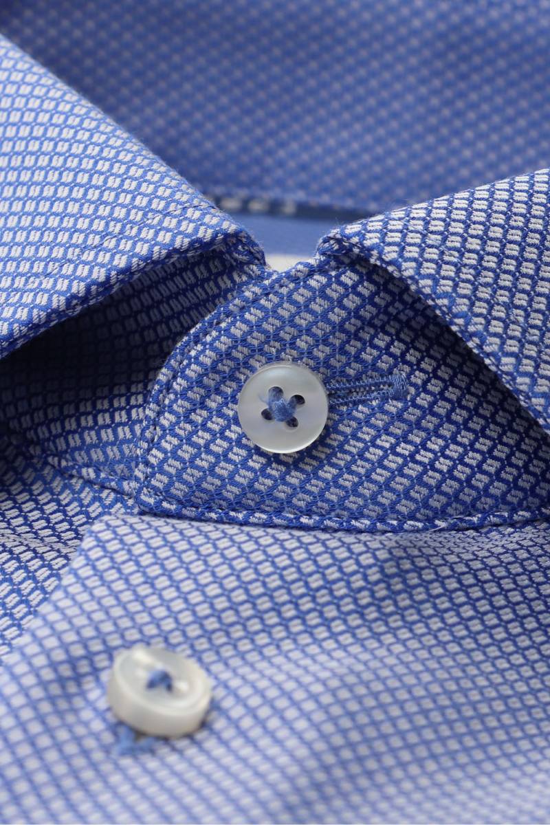 ETERNA 1863 Modern Fit Hemd blau, Strukturiert