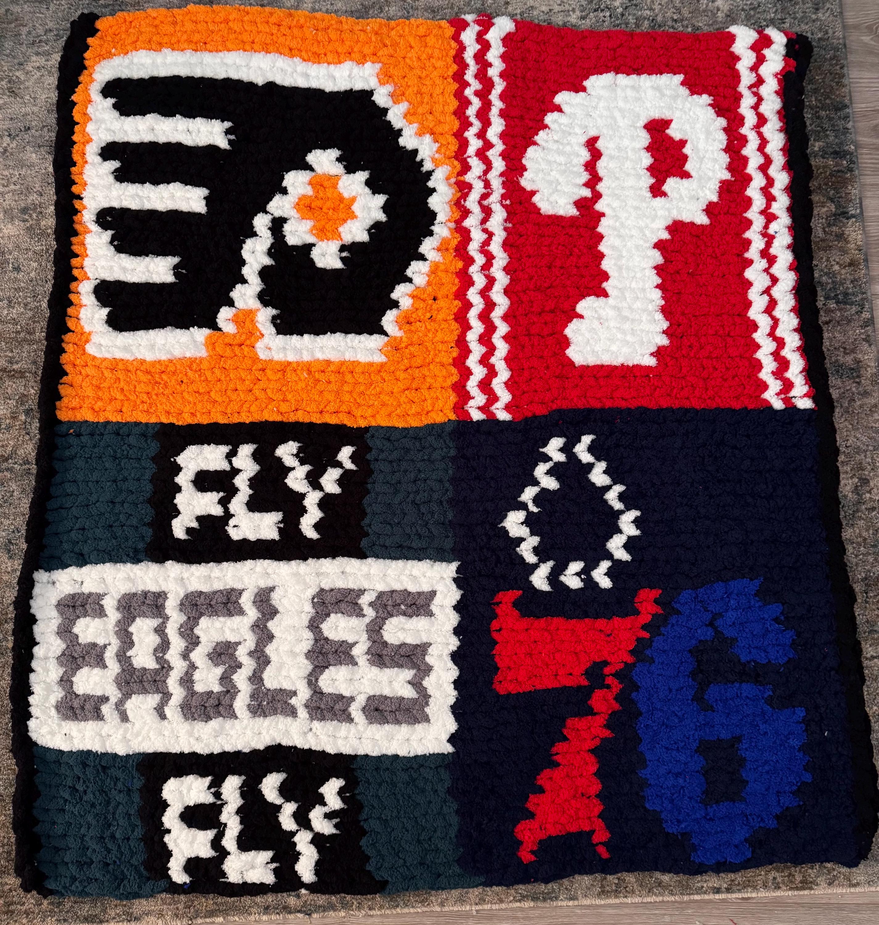 Phila. Sports Team HandKnit Blanket