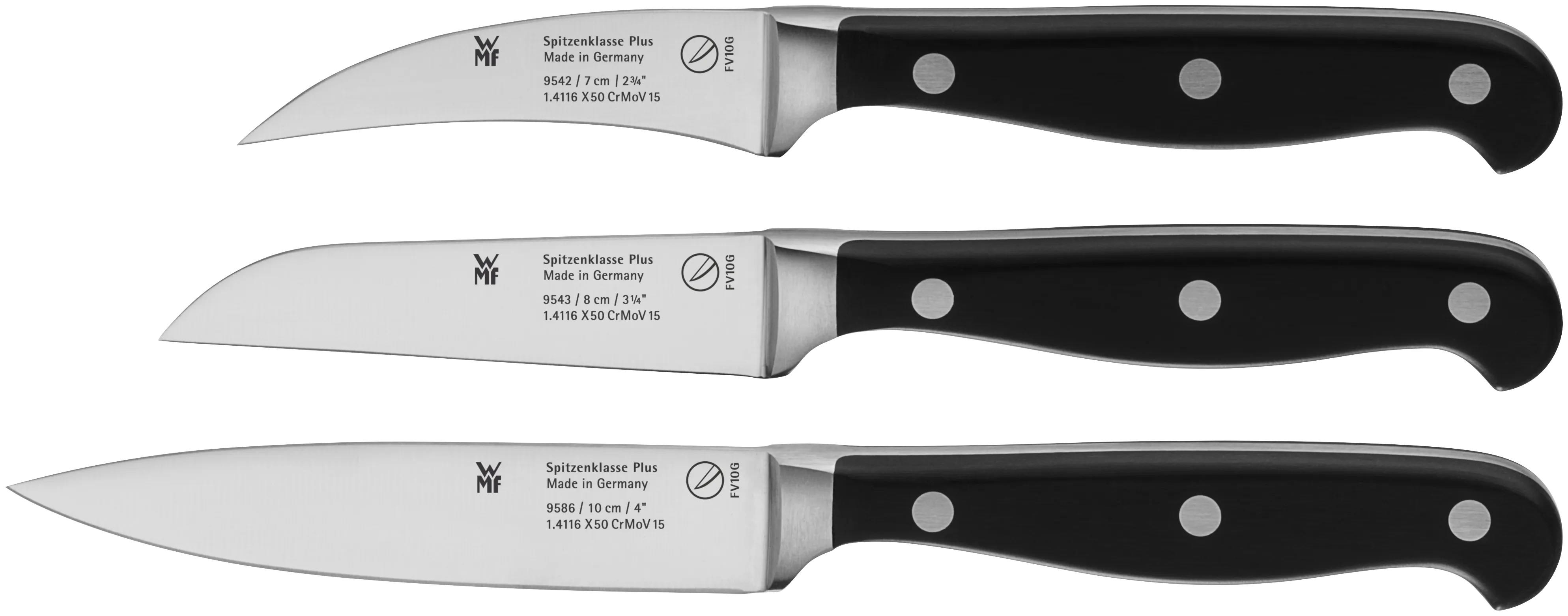 Spitzenklasse Plus fruit & vegetable knife value set*, 3-pieces