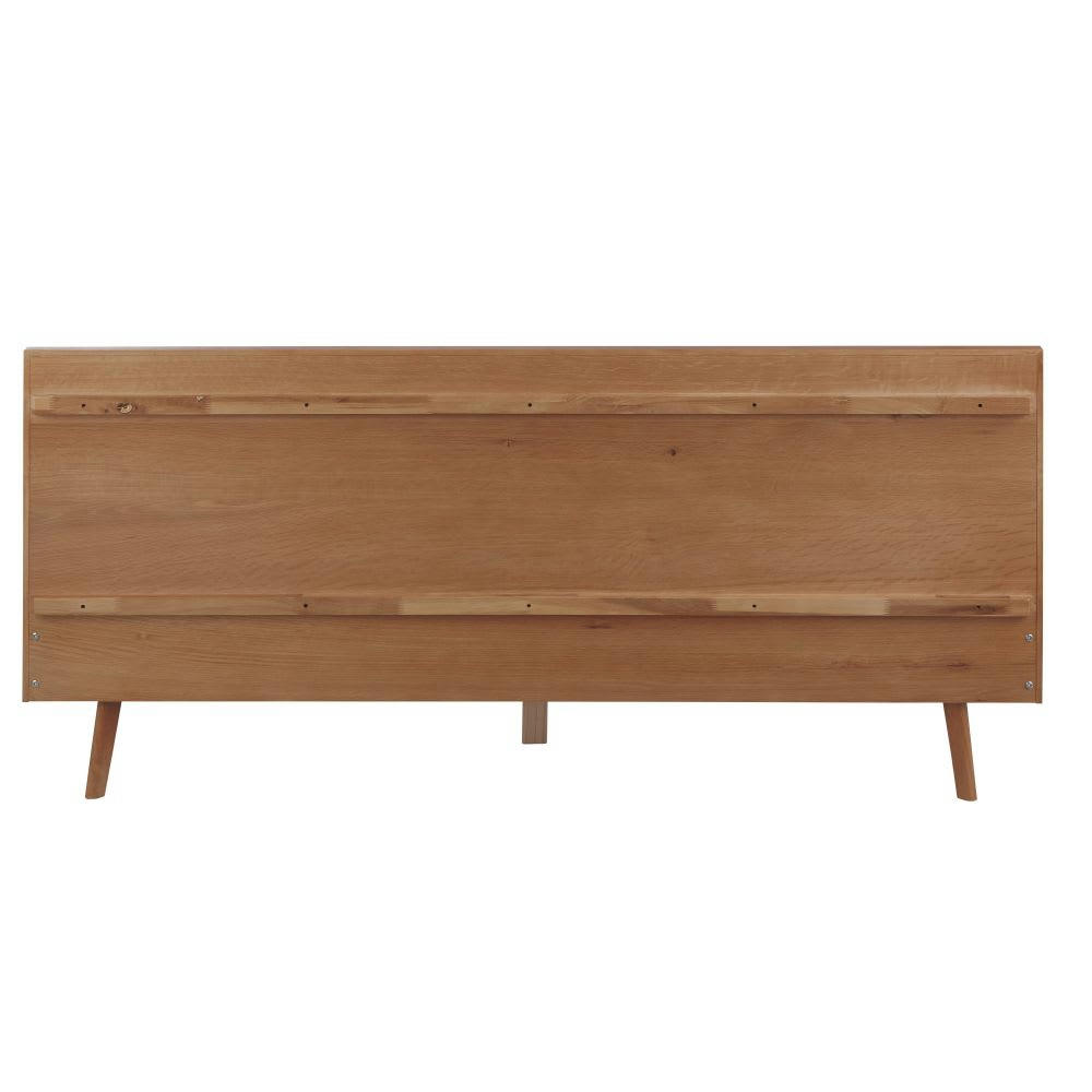 Portobello - Lit vintage en bois de chêne 180x200