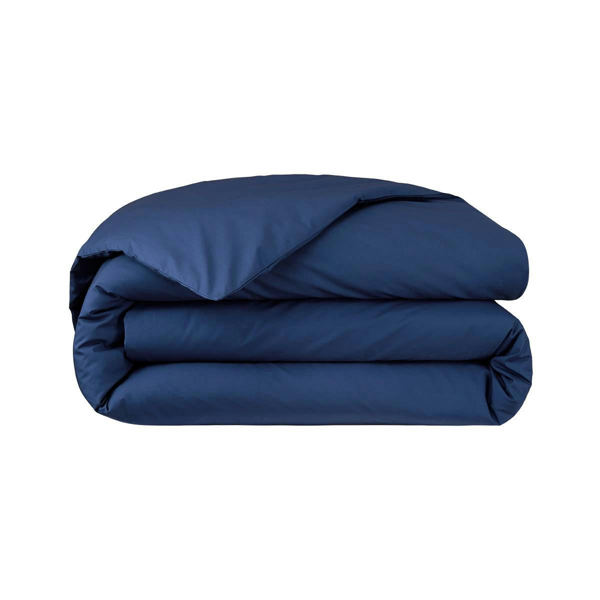 ALCOVE - Housse de couette en percale de coton bleu 240 x 220 cm