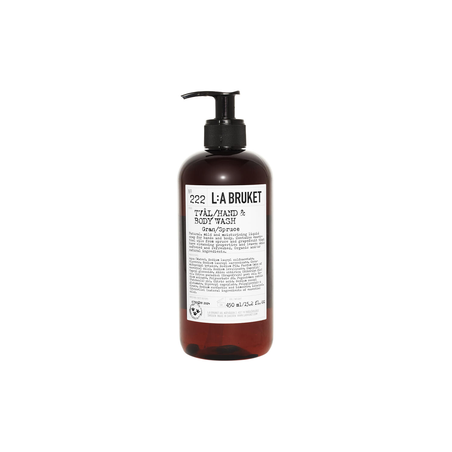 No. 222 Hand & Body Wash, spruce