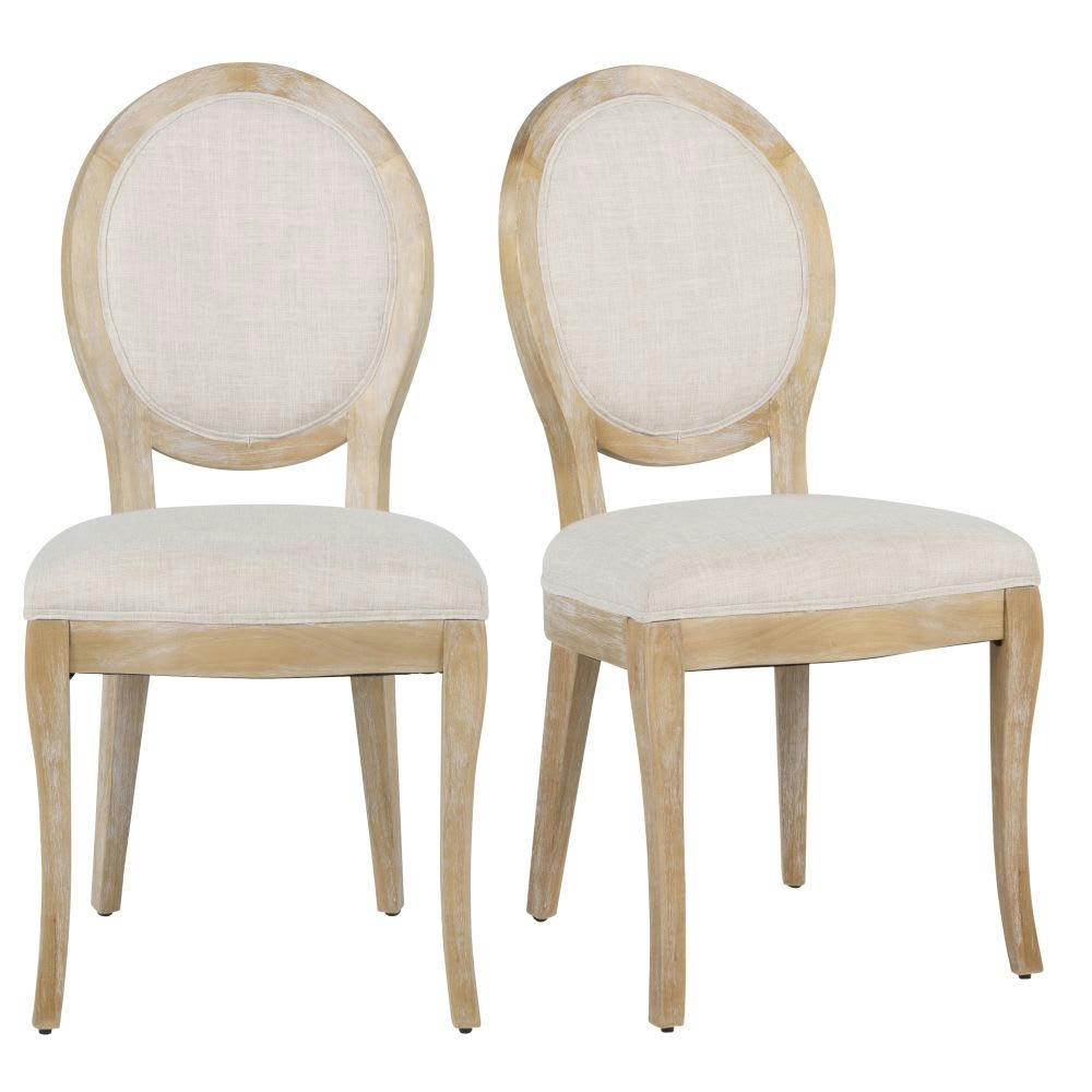 Joséphine - Chaises beiges et marron (x2)