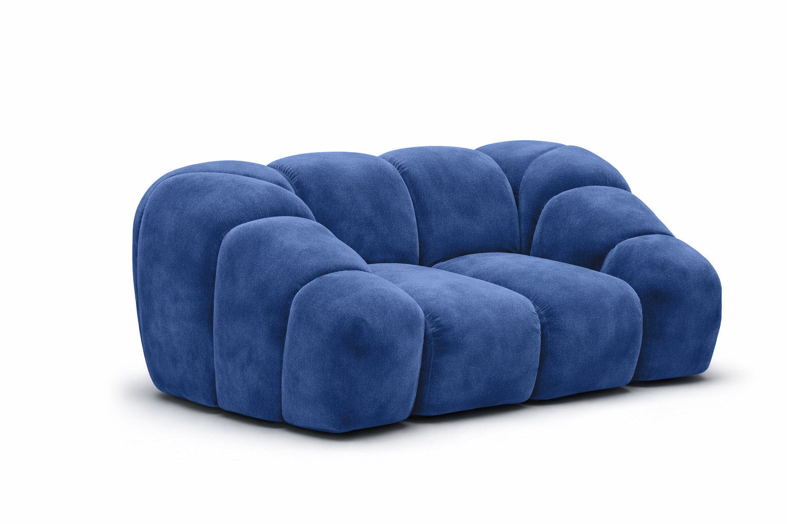 Fotel modułowy, tkanina welur Bluvel, Atramentowy, CROISSANT