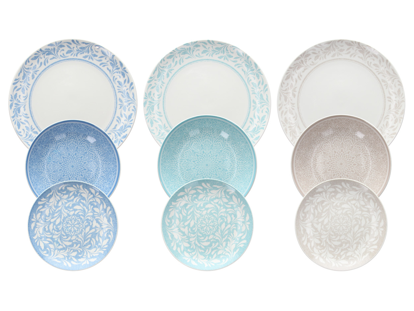 Komplet obiadowy 18 el. porcelanowy Celine Tognana wielokolorowy