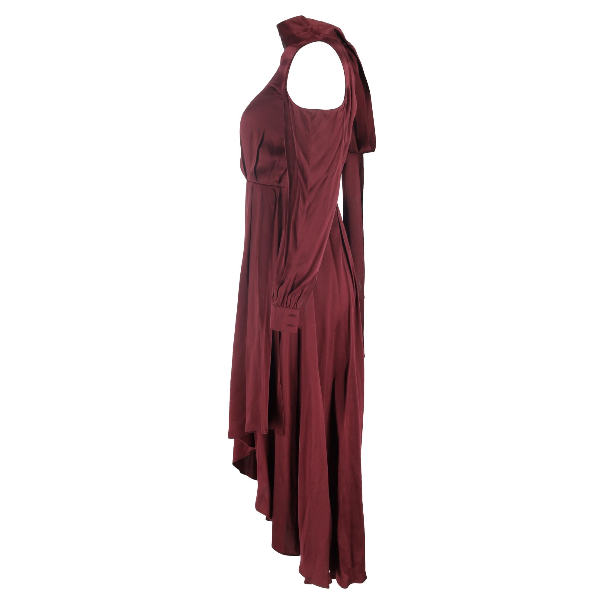 Diane Von Furstenberg Preloved Cabernet Midi Dress in Burgundy Silk