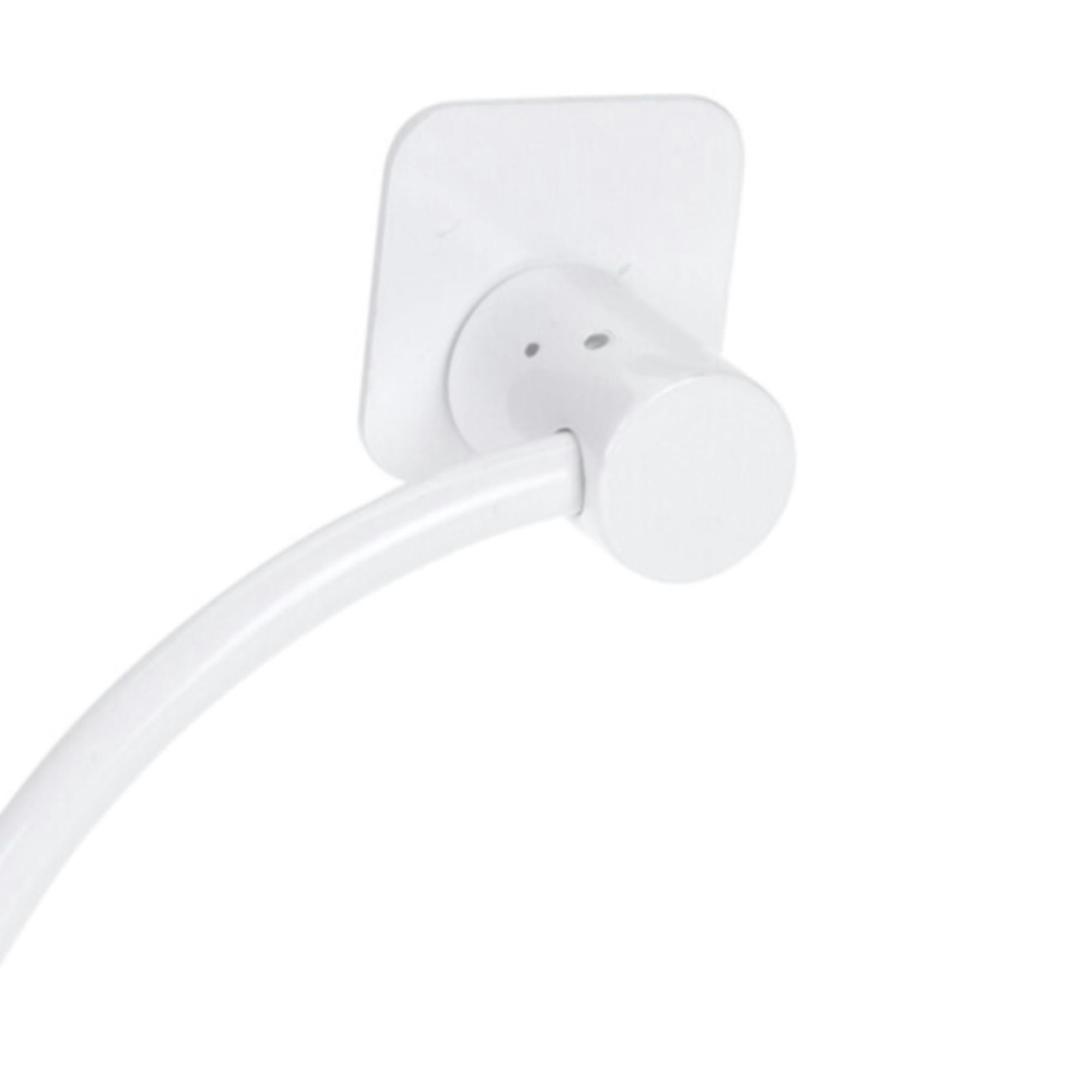 - Porte-serviettes anneau en métal blanc - 18x18cm