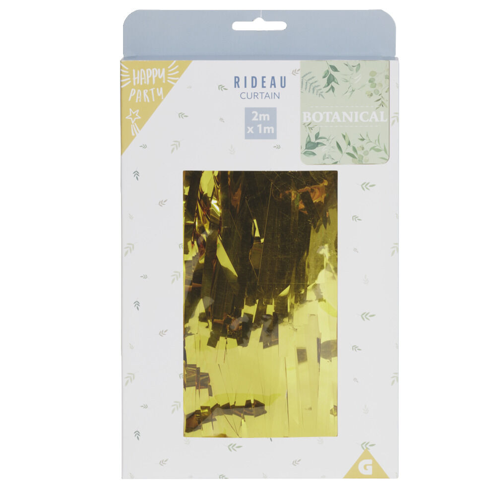 Rideau de porte fil alu doré 1x2m