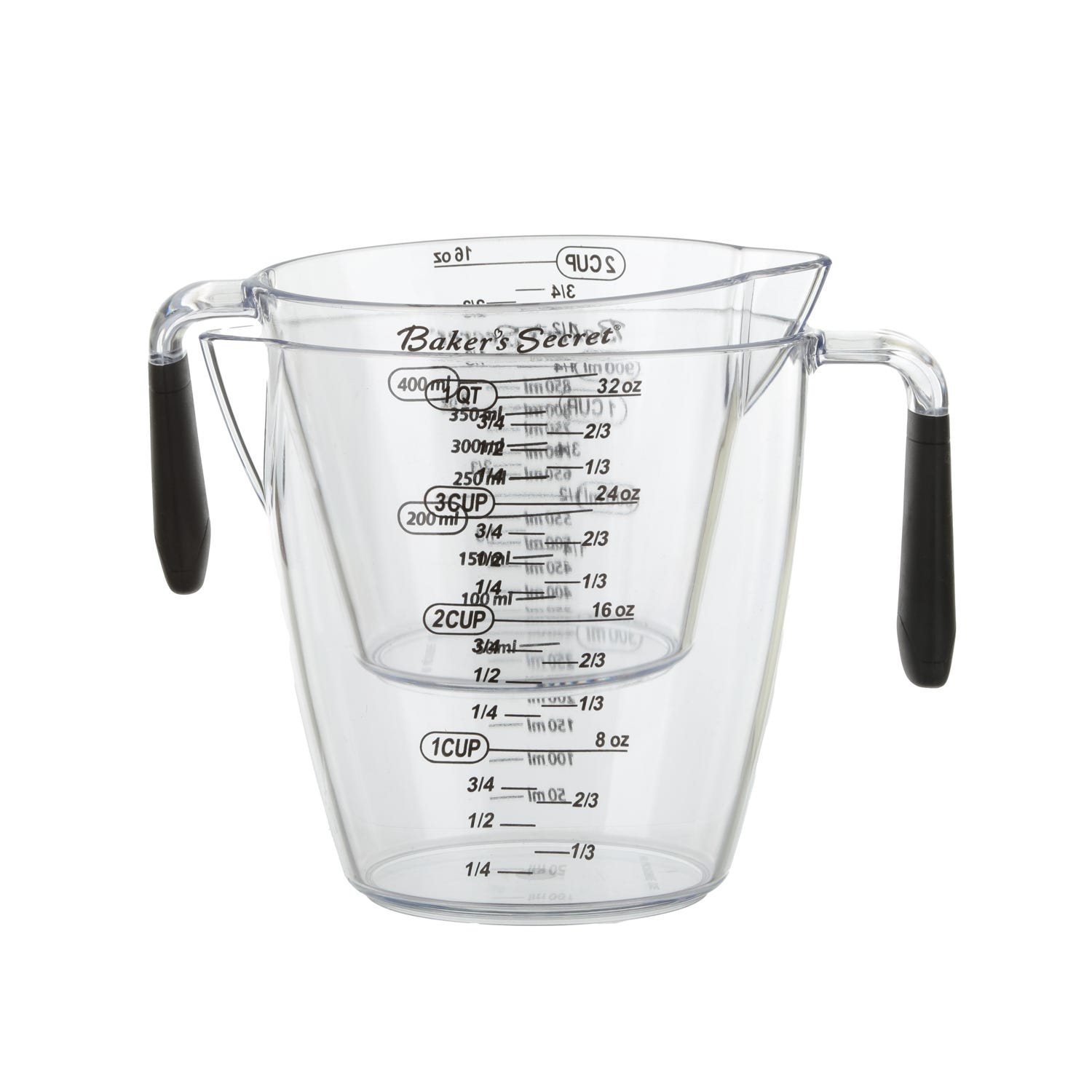 Set 2 caraffe in plastica con manico in gomma