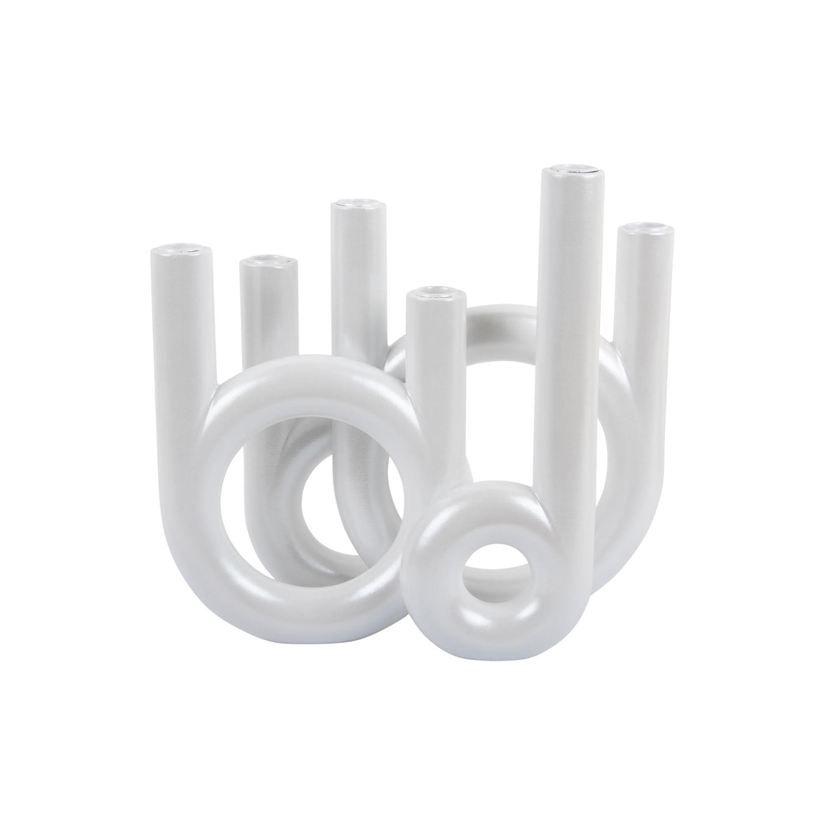 Present Time kandelaar Rings Groot - wit - 35x13.5x32.5cm