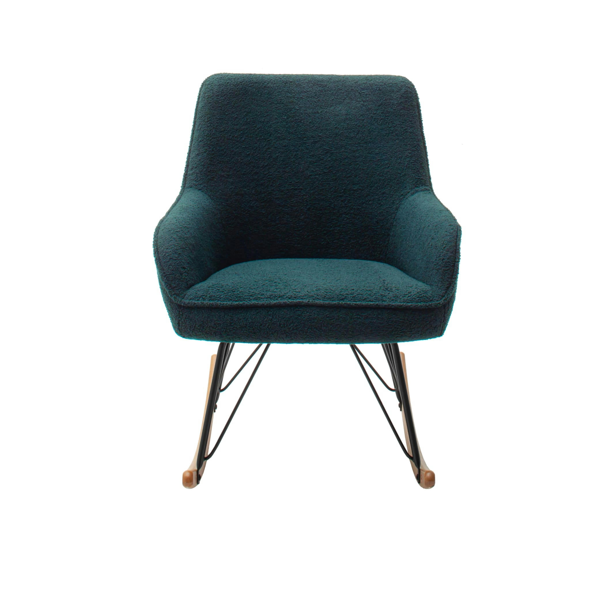 - Fauteuil rocking chair bouclette vert