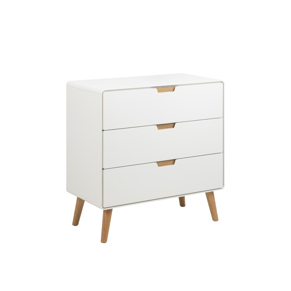 Rebellenclub Kast Caicos - 80 x 40 cm - Wit Met Eiken