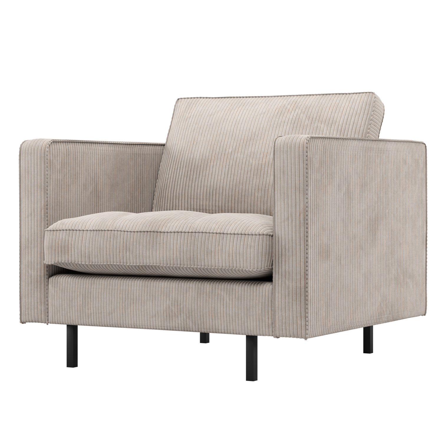 WOOOD classic fauteuil Rodeo - Ribstof - Ecru - 83x98x88
