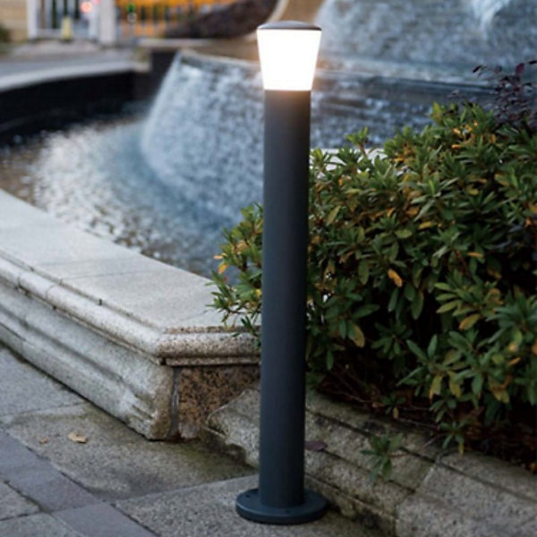 Borne de Jardin Grise 7W 80cm IP54 - Blanc Chaud 2300K - 3500K - SILAMP