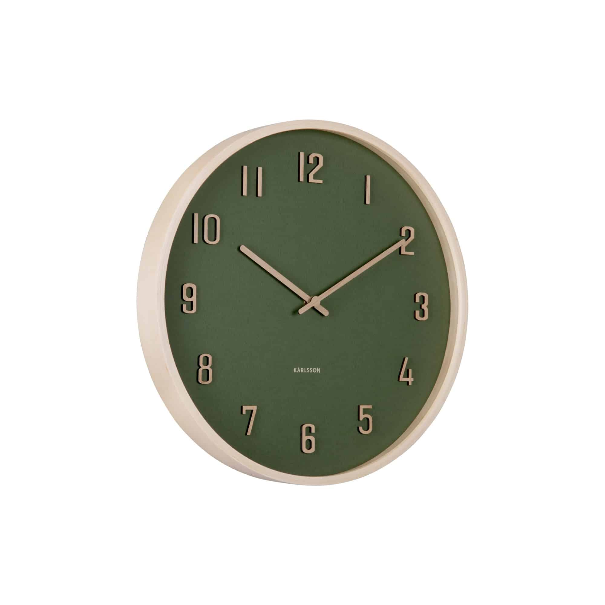 Karlsson wandklok Nervadura - groen - Ø40.8cm