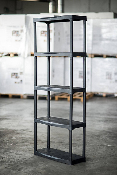 Armoire d'extérieur Damme, Etagère d'extérieur, Armoire de balcon polyvalente, Armoire d'extérieur, Anthracite, 60x30h176 cm
