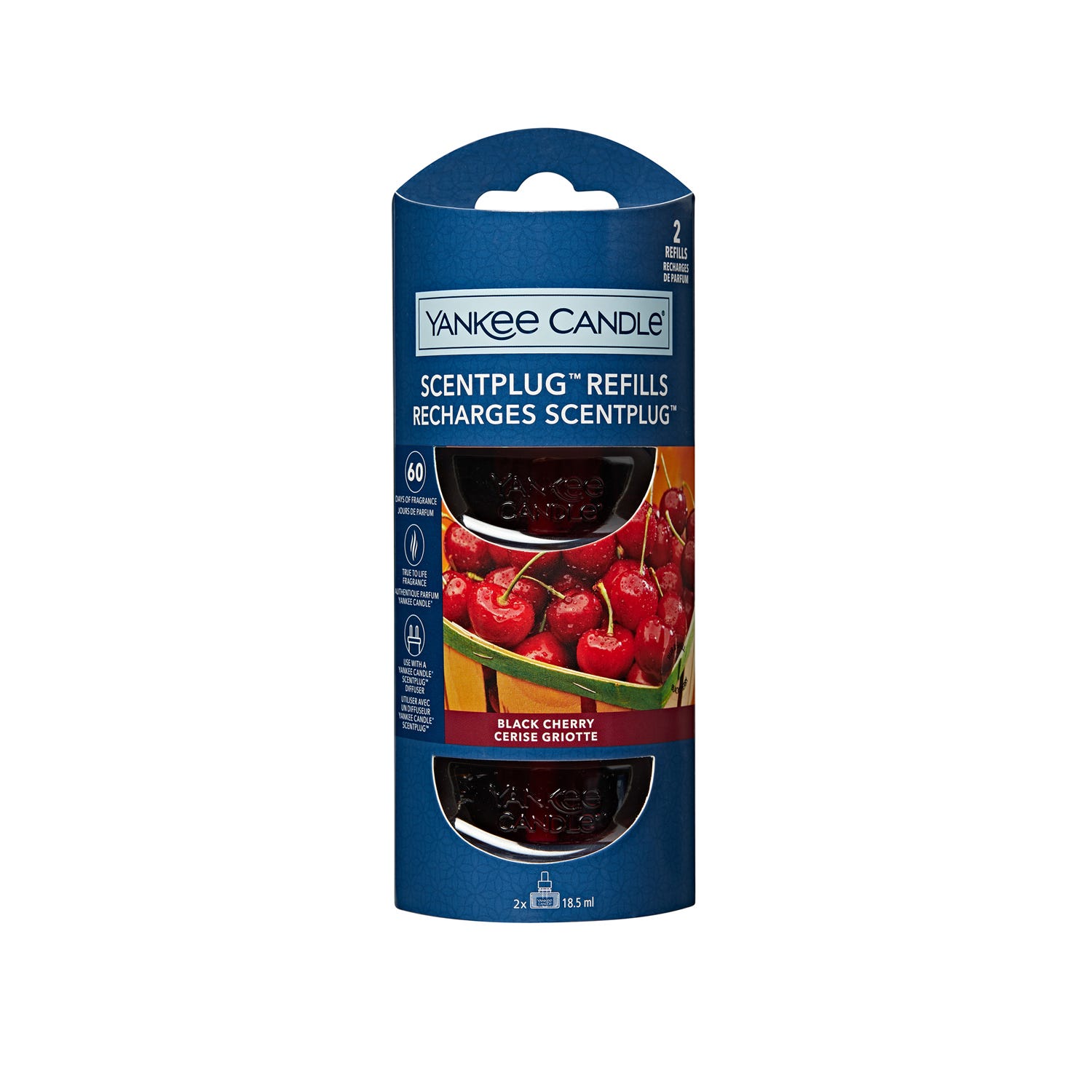 Set 2 ricariche per diffusore elettrico Black Cherry Yankee Candle