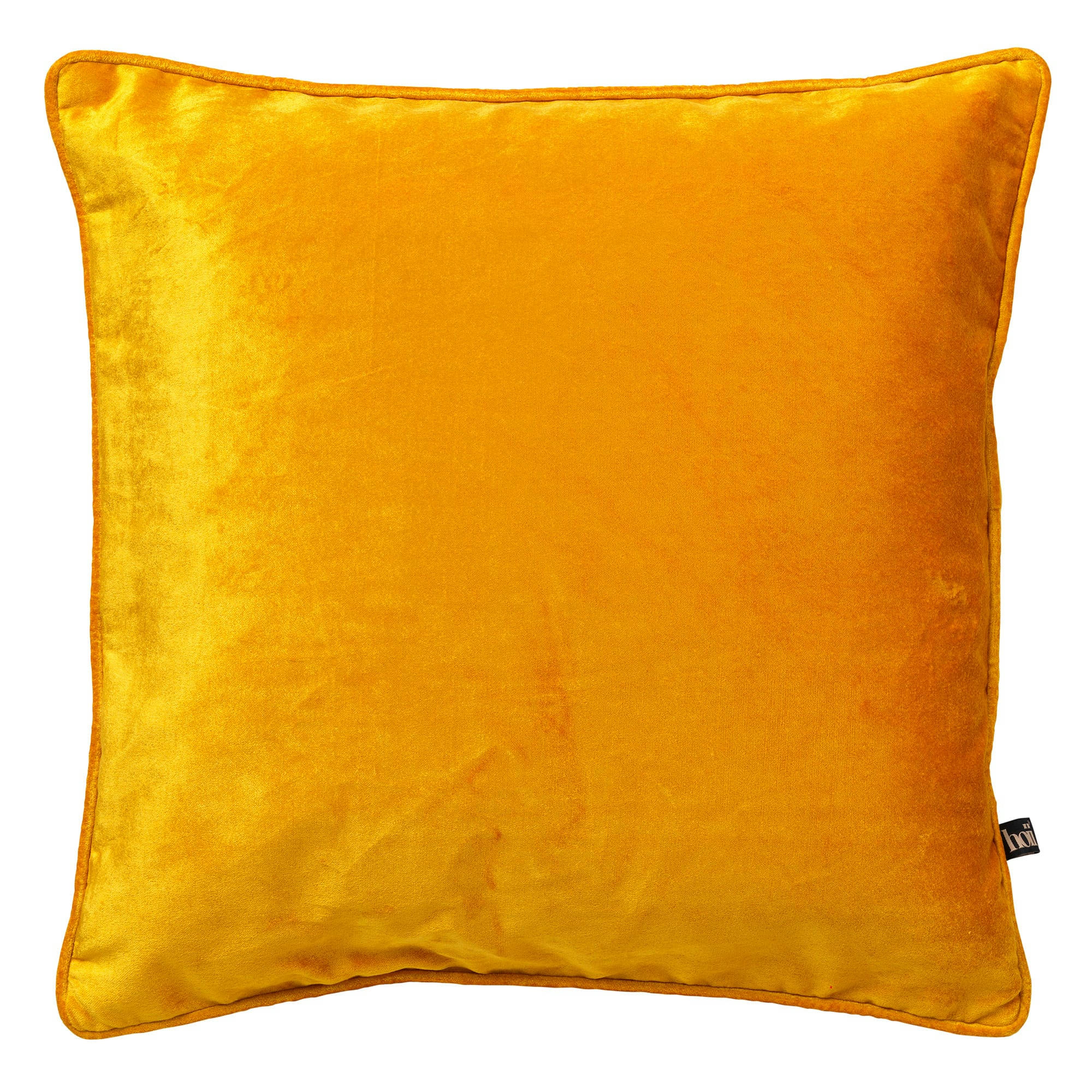 - Coussin jaune en velours 50x50 cm uni