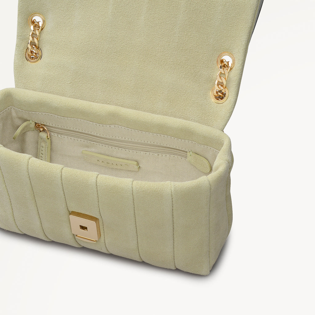 Burton Way - Quilt Suede - Small Flapover Cross Body