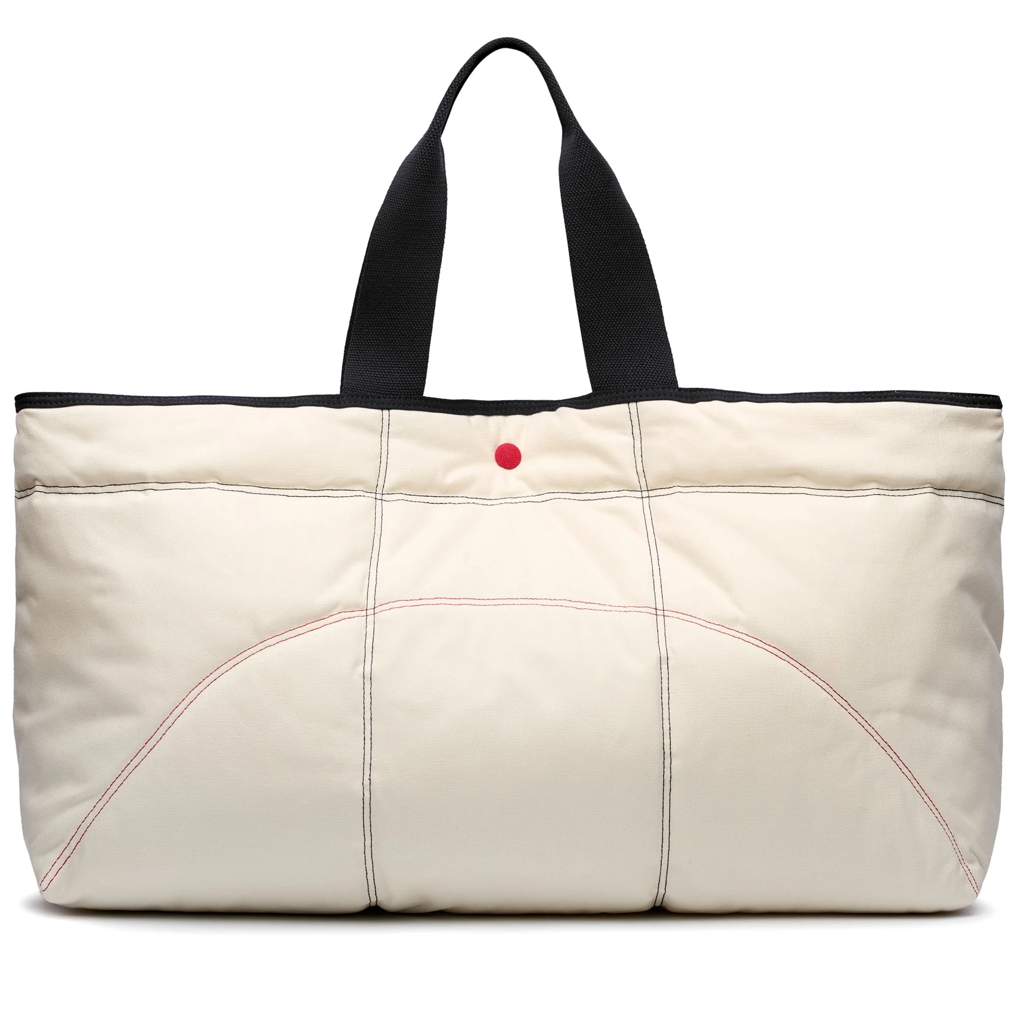 MAXI PADDED WAXED CANVAS TOTE BAG COLORBLOCK