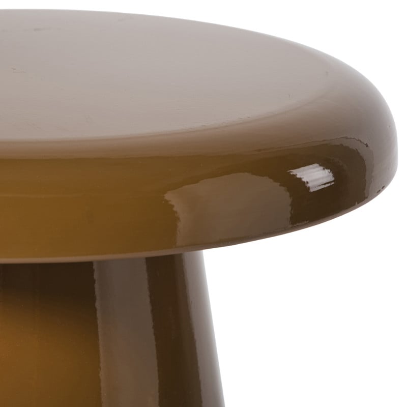 Bijzettafel metaal klein - bruin - &Oslash;30x33 cm