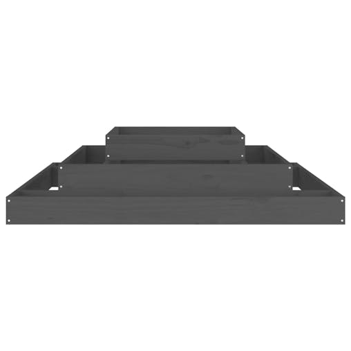 NNEVL Planter Grey 110x110x27 cm Solid Wood Pine