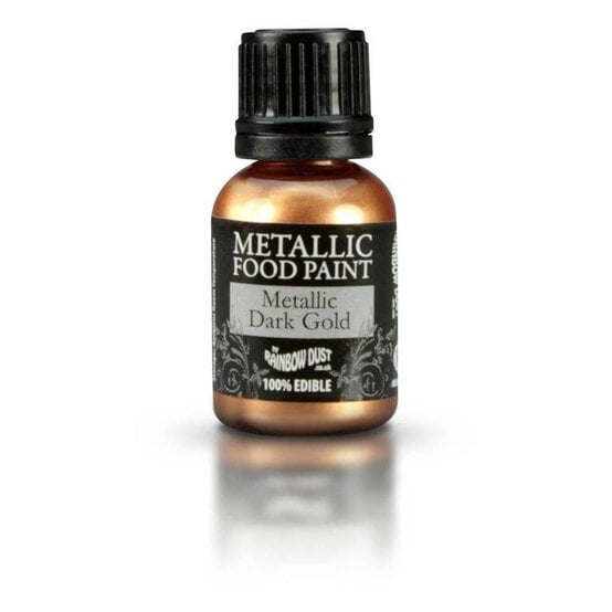Rainbow Dust Metallic Dark Gold Food Paint 25ml